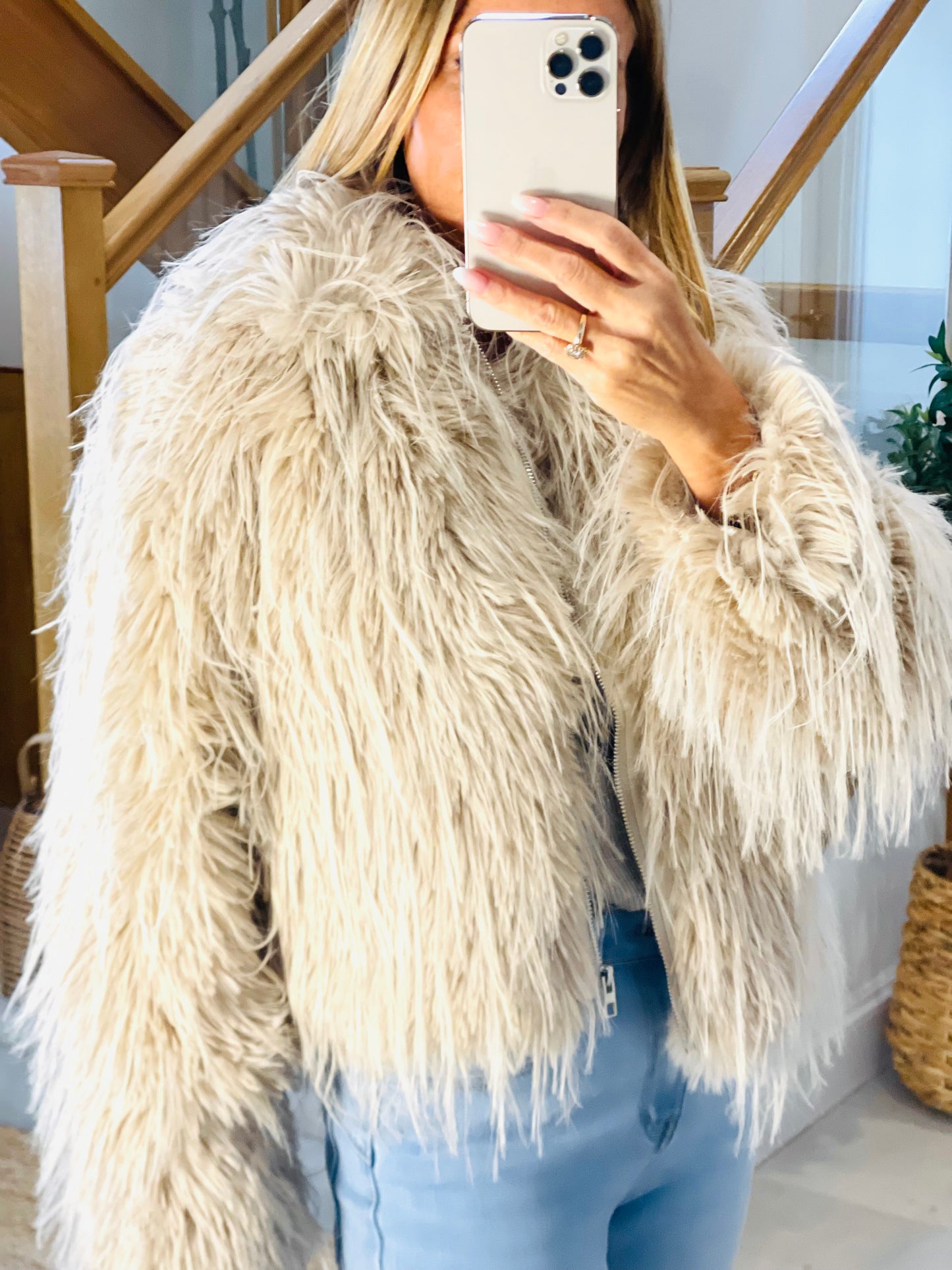 Jessica Shaggy Faux Fur Jacket