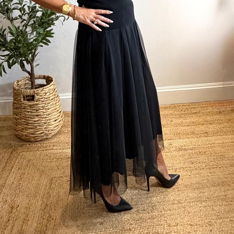 Fabianne Long Tulle Skirt