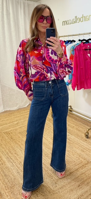 Rosa Puff Sleeve Shirt Pinks Mauves