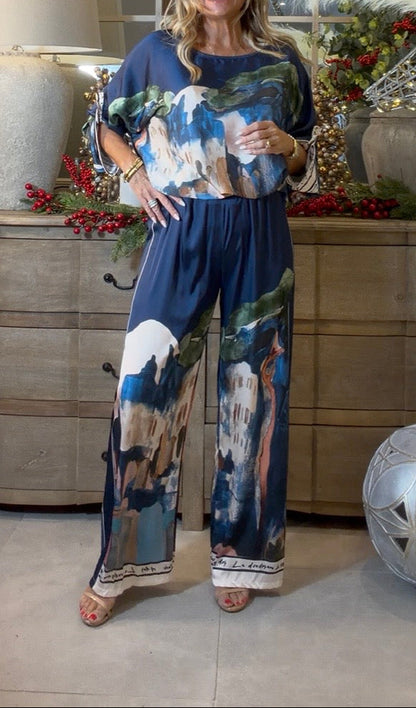 Positano Wide Leg Trouser Co-Ord