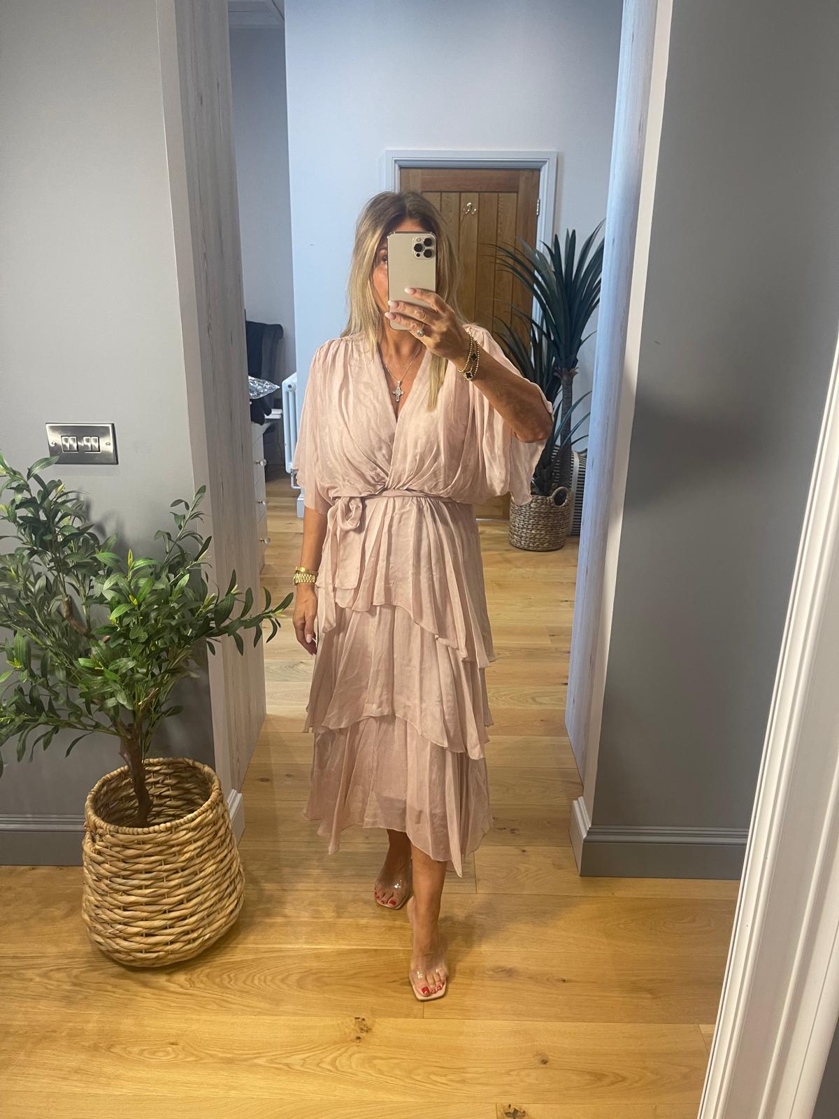 Sophia Silk Layered Dress