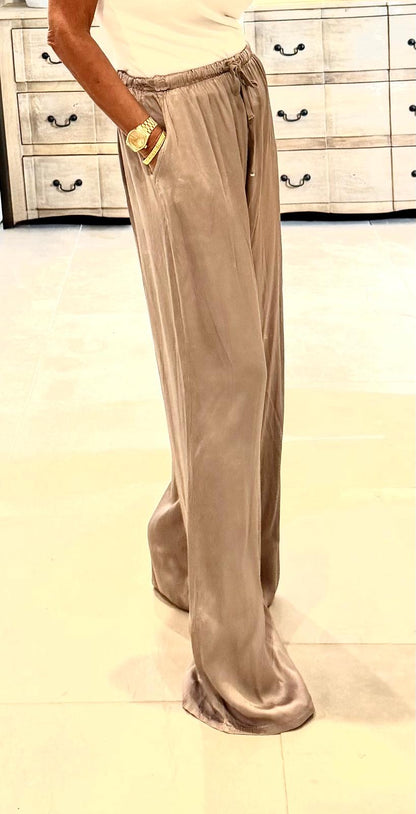 Romy Satin Feel Wide Leg Trouser