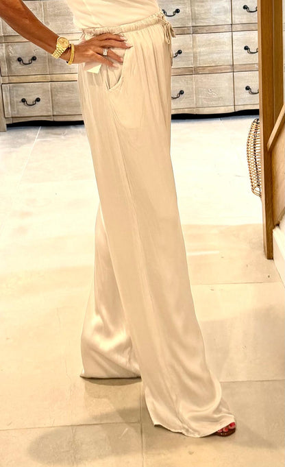 Romy Satin Feel Wide Leg Trouser