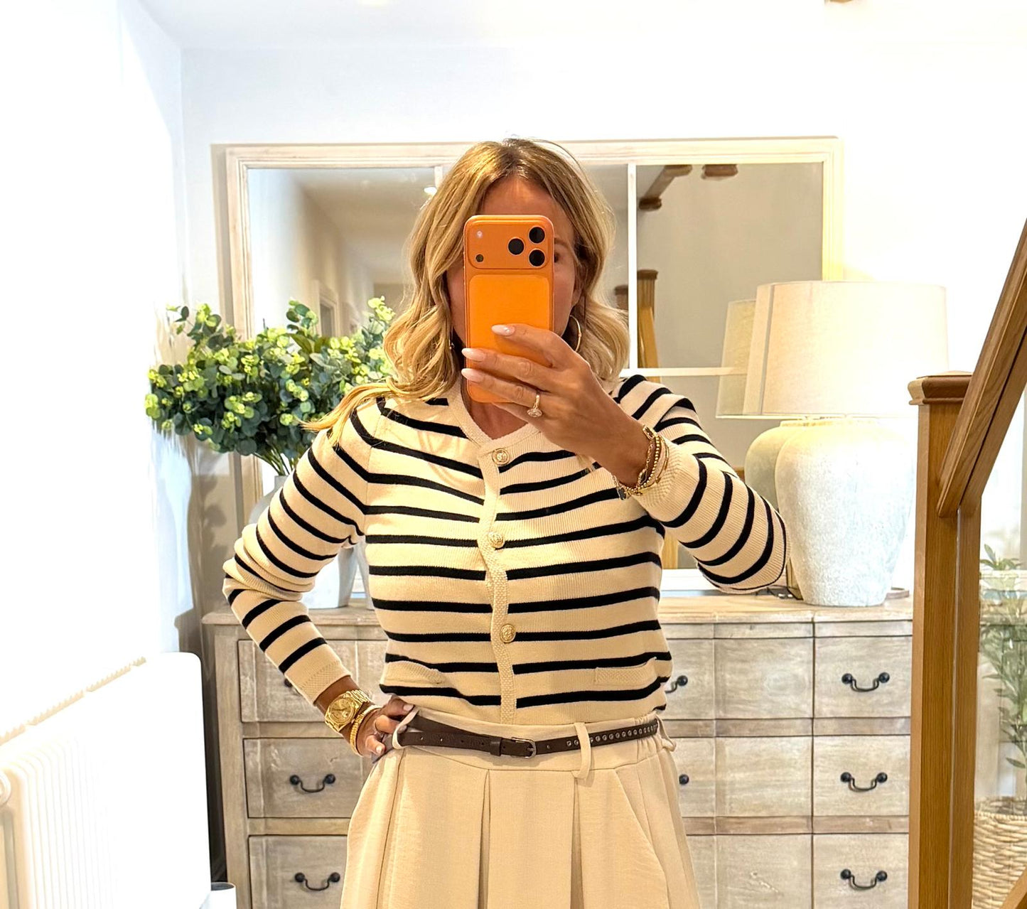 Clarissa Striped Cardigan