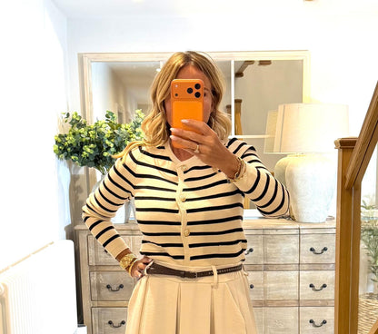 Clarissa Striped Cardigan