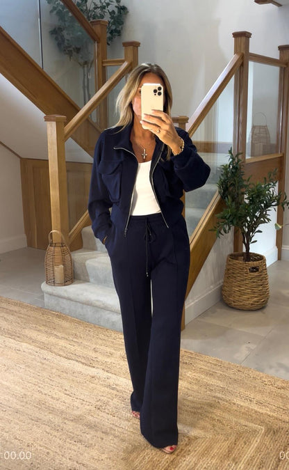 Teddy Cropped Jacket and Trouser Co-Ord