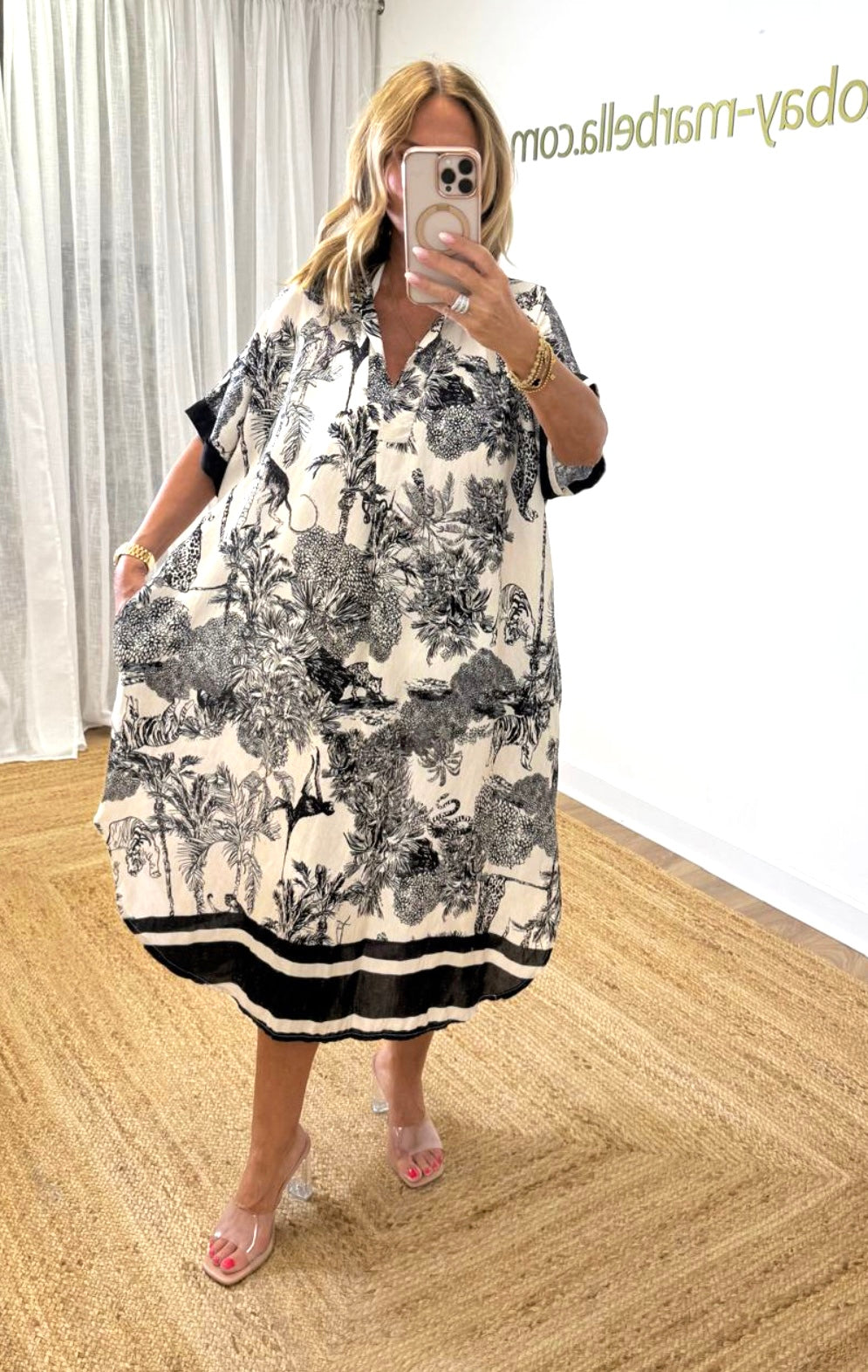 Kiki Jungle Print Midi Dress