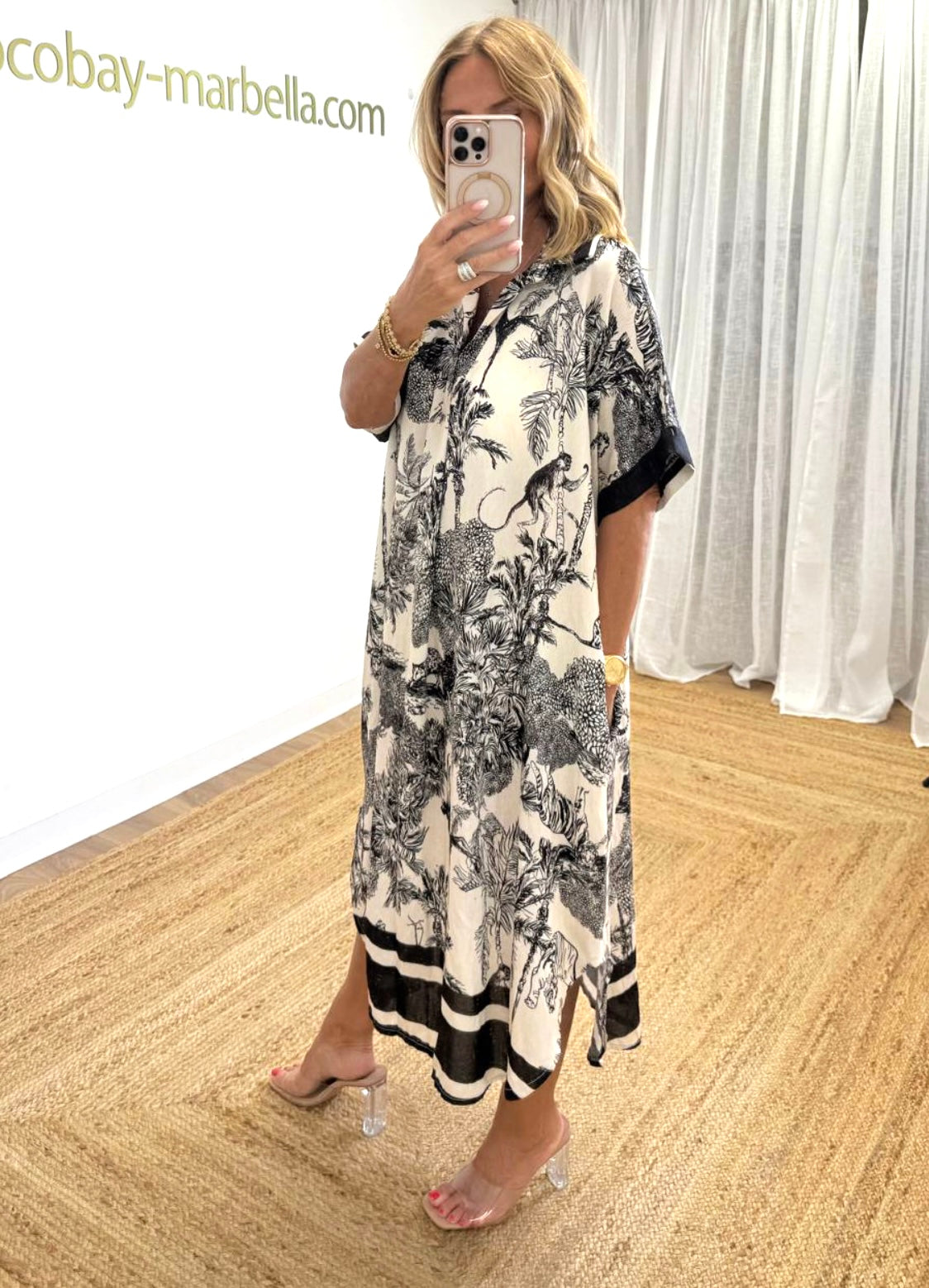 Kiki Jungle Print Midi Dress