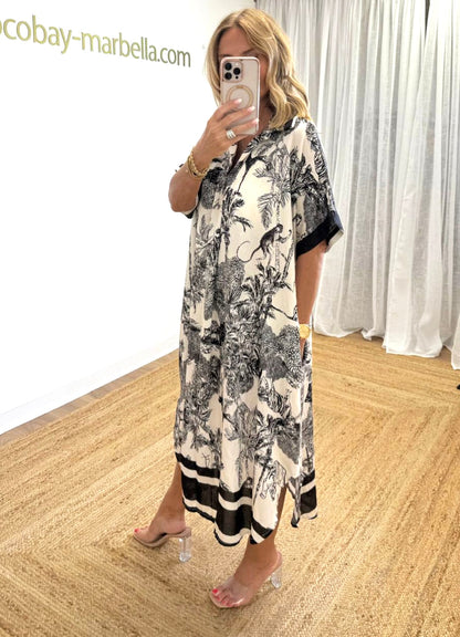 Kiki Jungle Print Midi Dress
