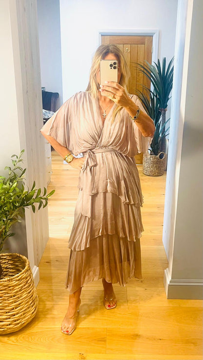 Sophia Silk Layered Dress