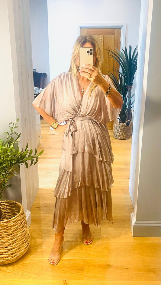 Sophia Silk Layered Dress