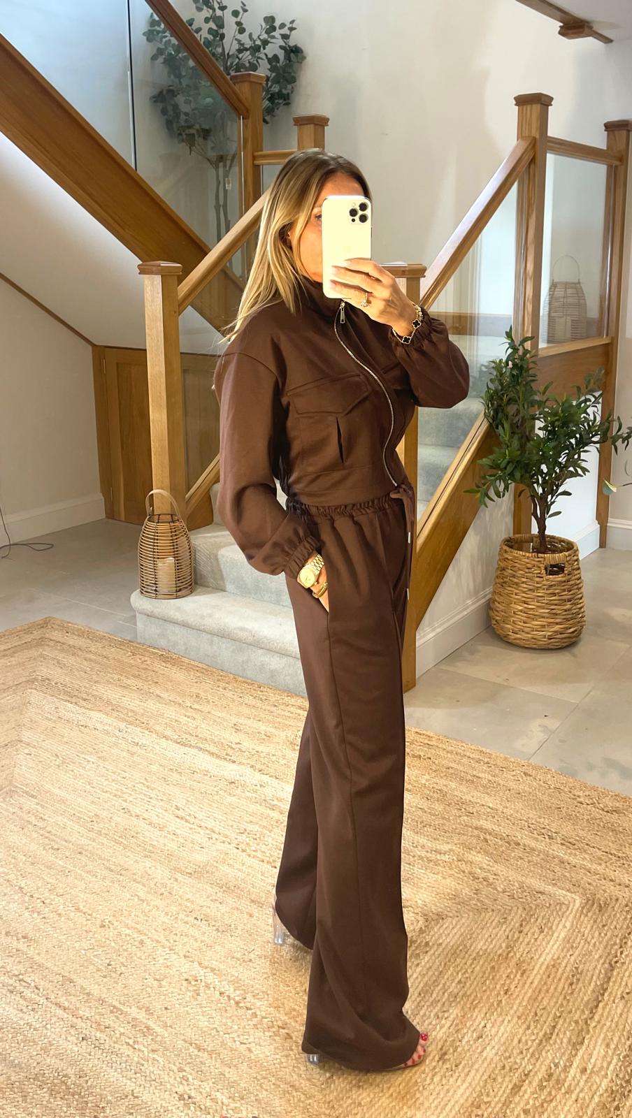 Teddy Cropped Jacket and Trouser Co-Ord