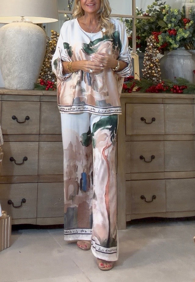 Positano Wide Leg Trouser Co-Ord