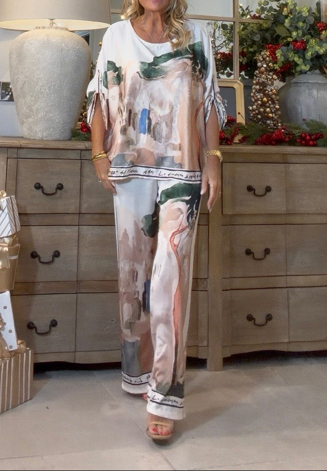 Positano Wide Leg Trouser Co-Ord