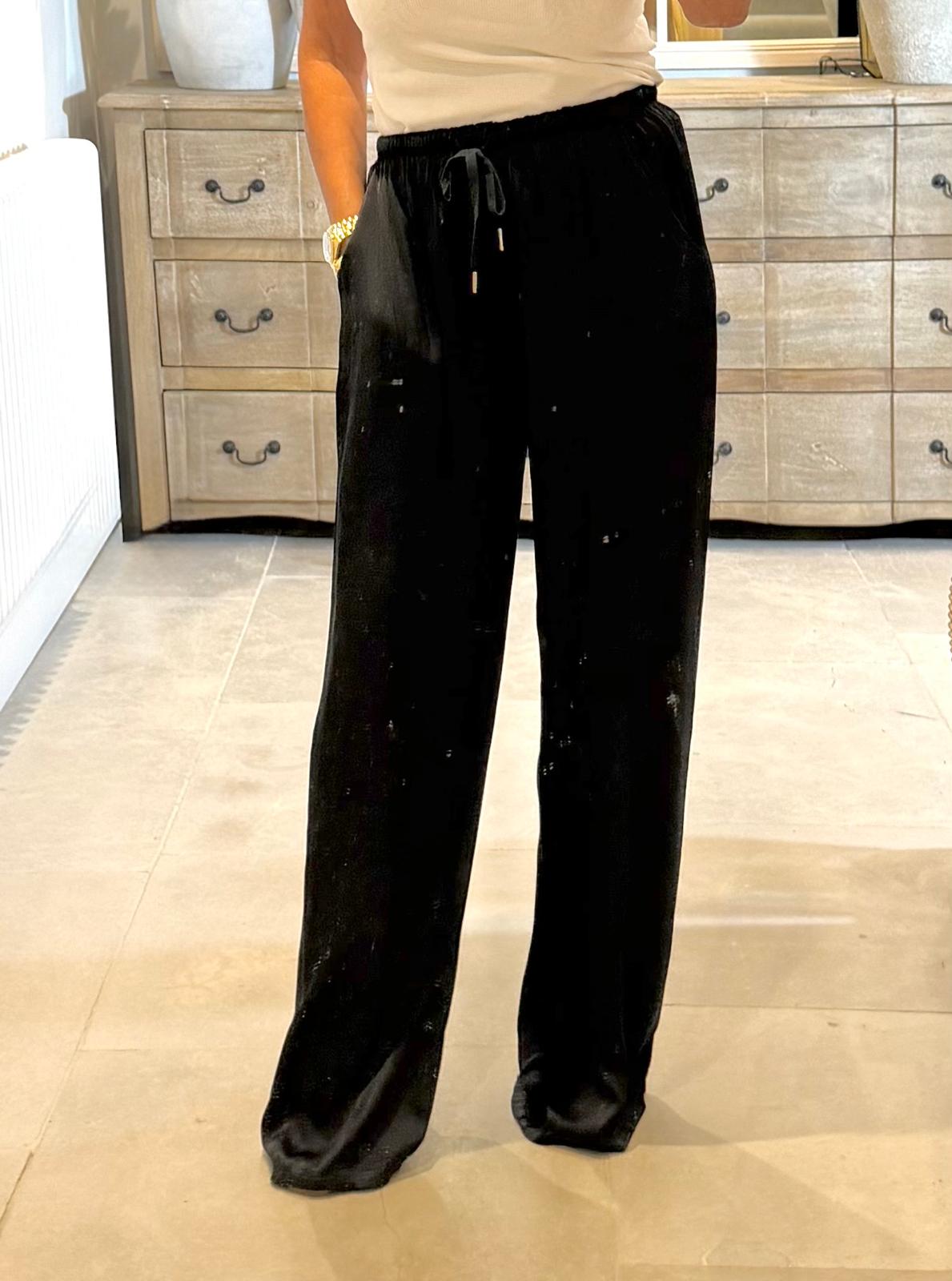 Romy Satin Feel Wide Leg Trouser
