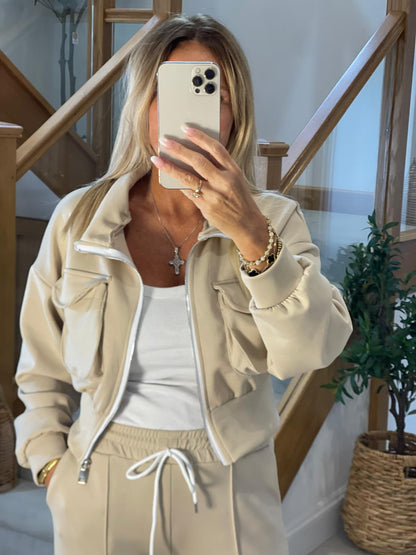 Teddy Cropped Jacket and Trouser Co-Ord