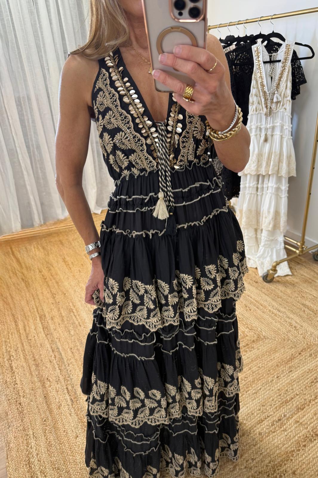 Ibiza Boho Frill Maxi Dress