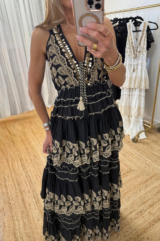 Ibiza Boho Frill Maxi Dress