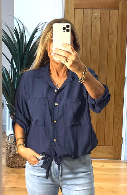 Libby Shirt with Drawstring Waist