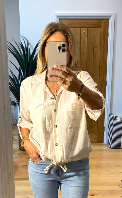 Libby Shirt with Drawstring Waist