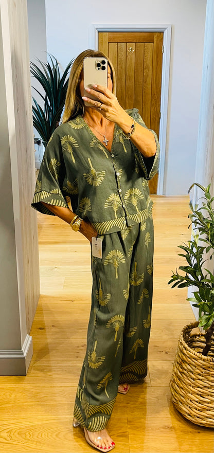 Corsica Palm Print Co-Ord