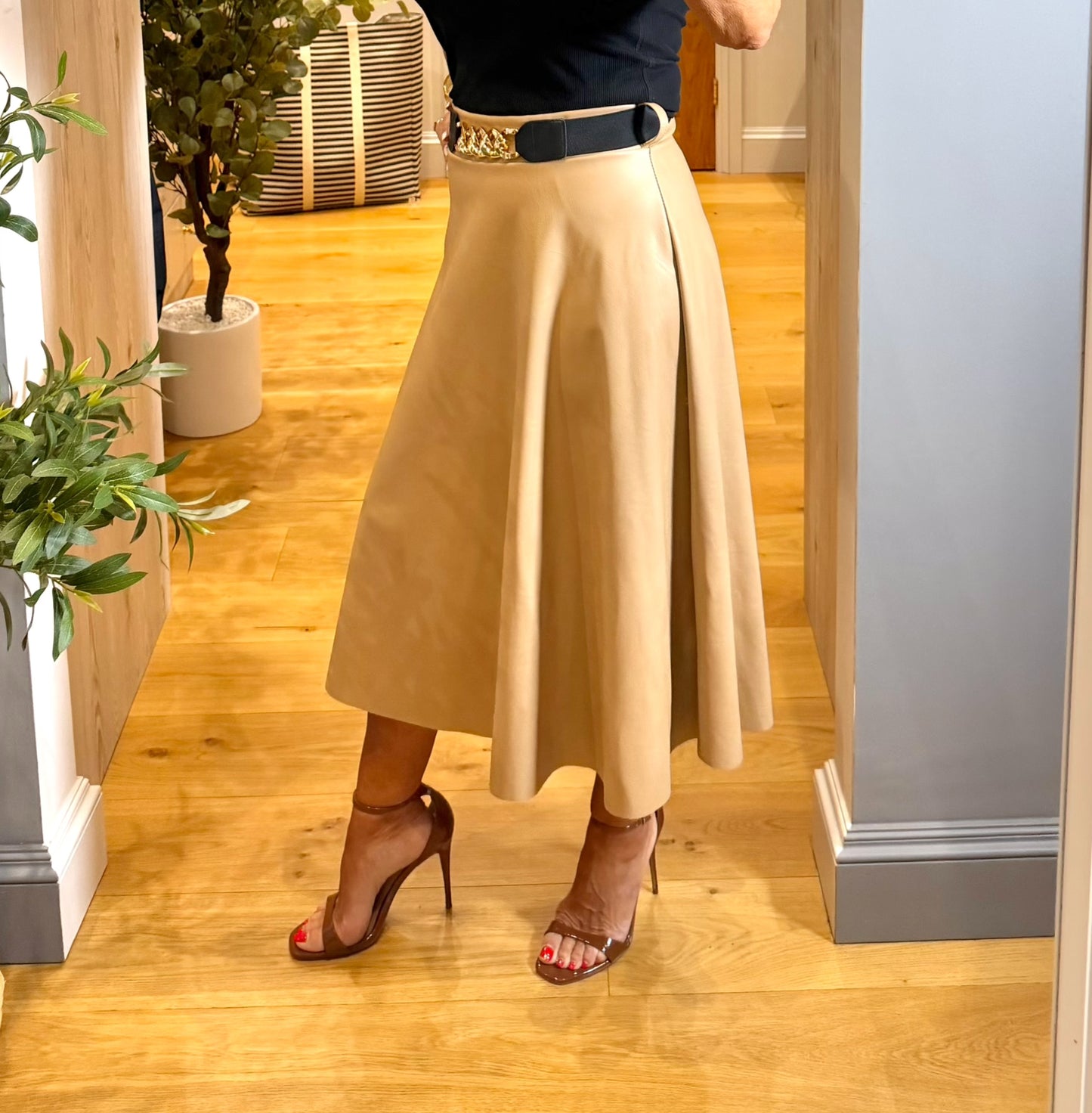 Harper Faux Leather Skirt