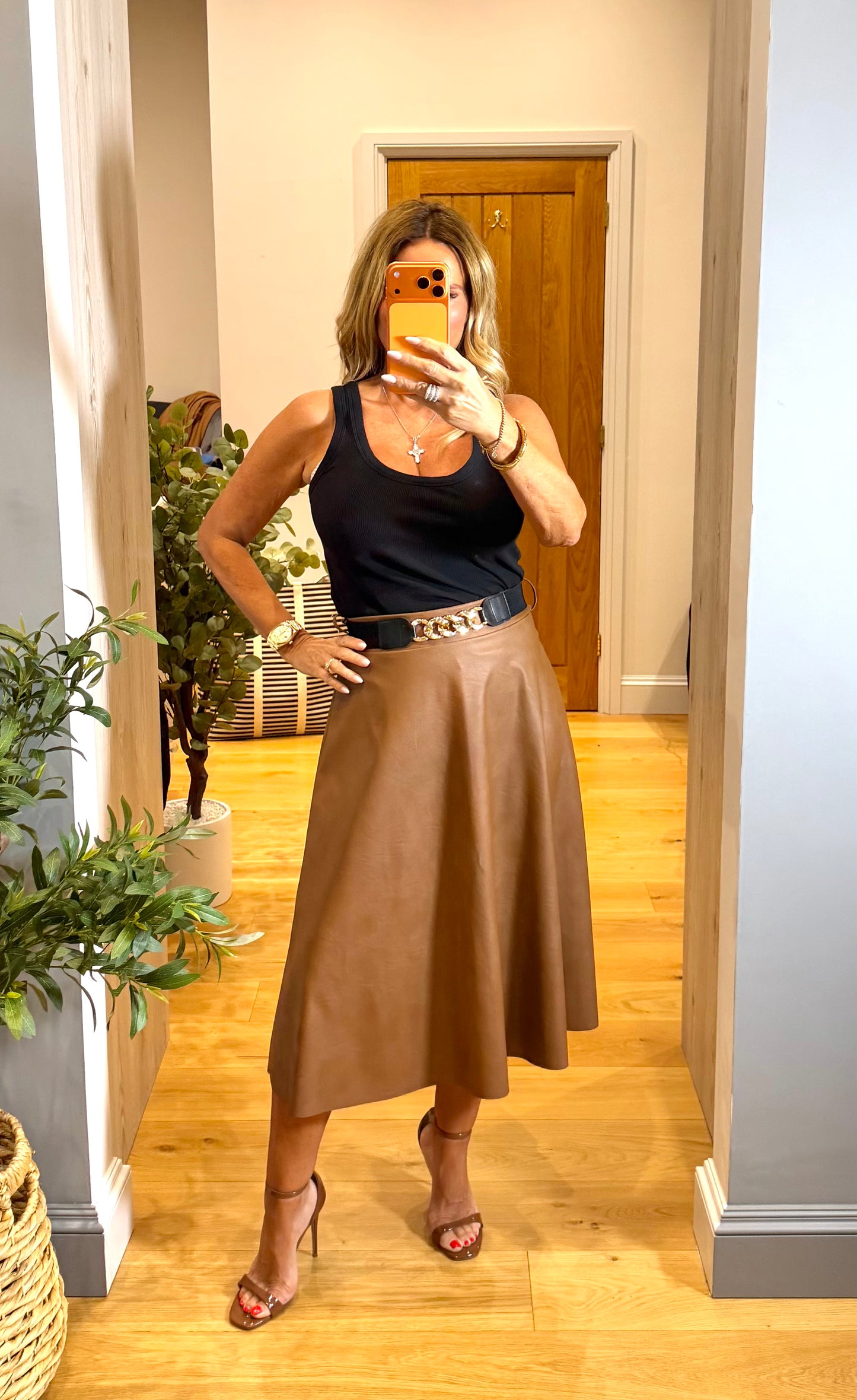 Harper Faux Leather Skirt