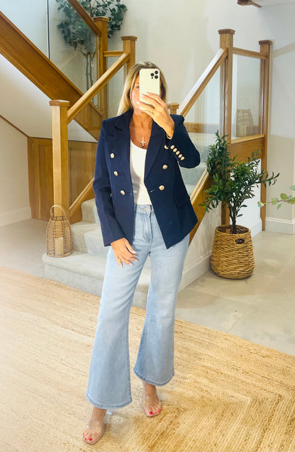 Abby Blazer with Gold Buttons