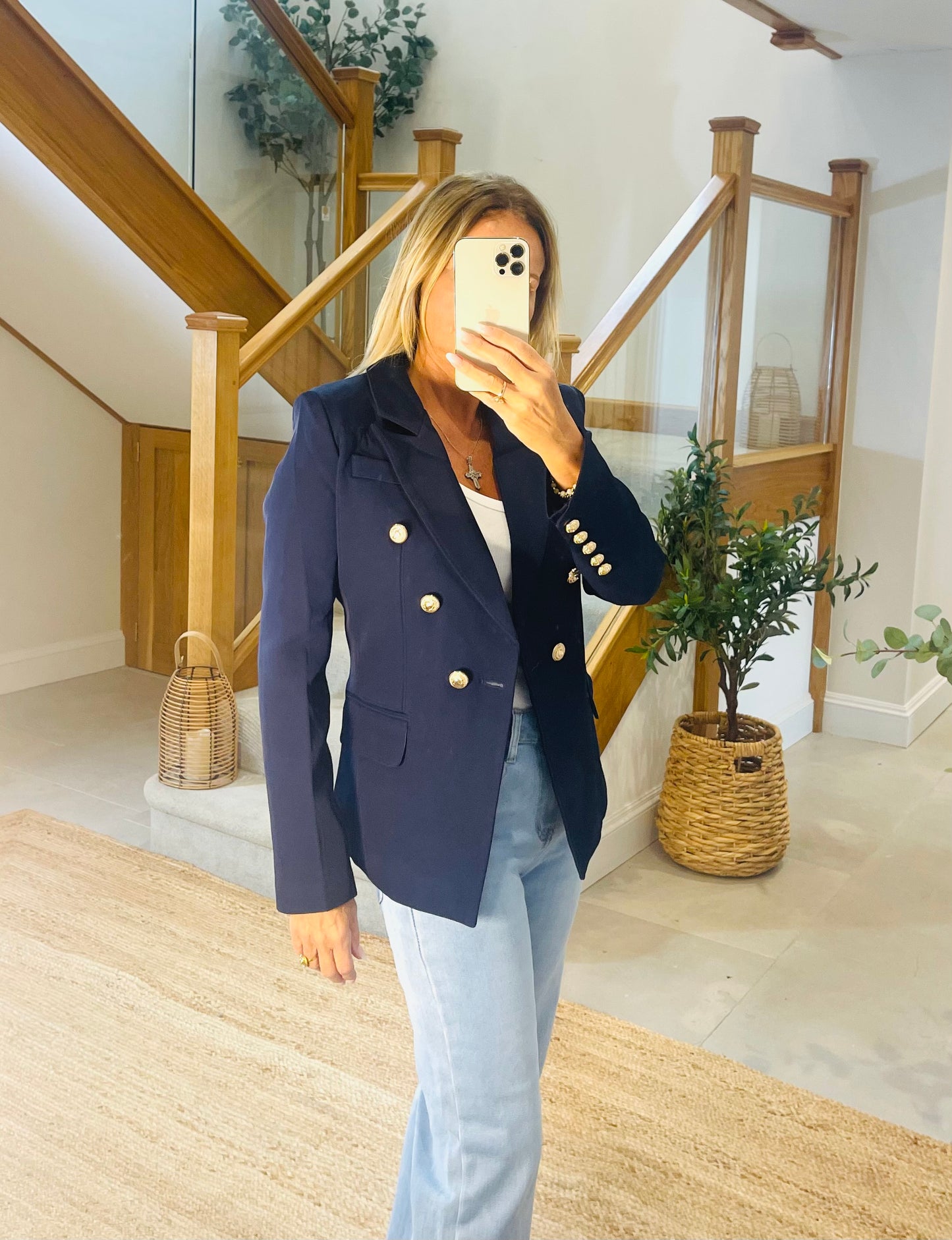 Abby Blazer with Gold Buttons