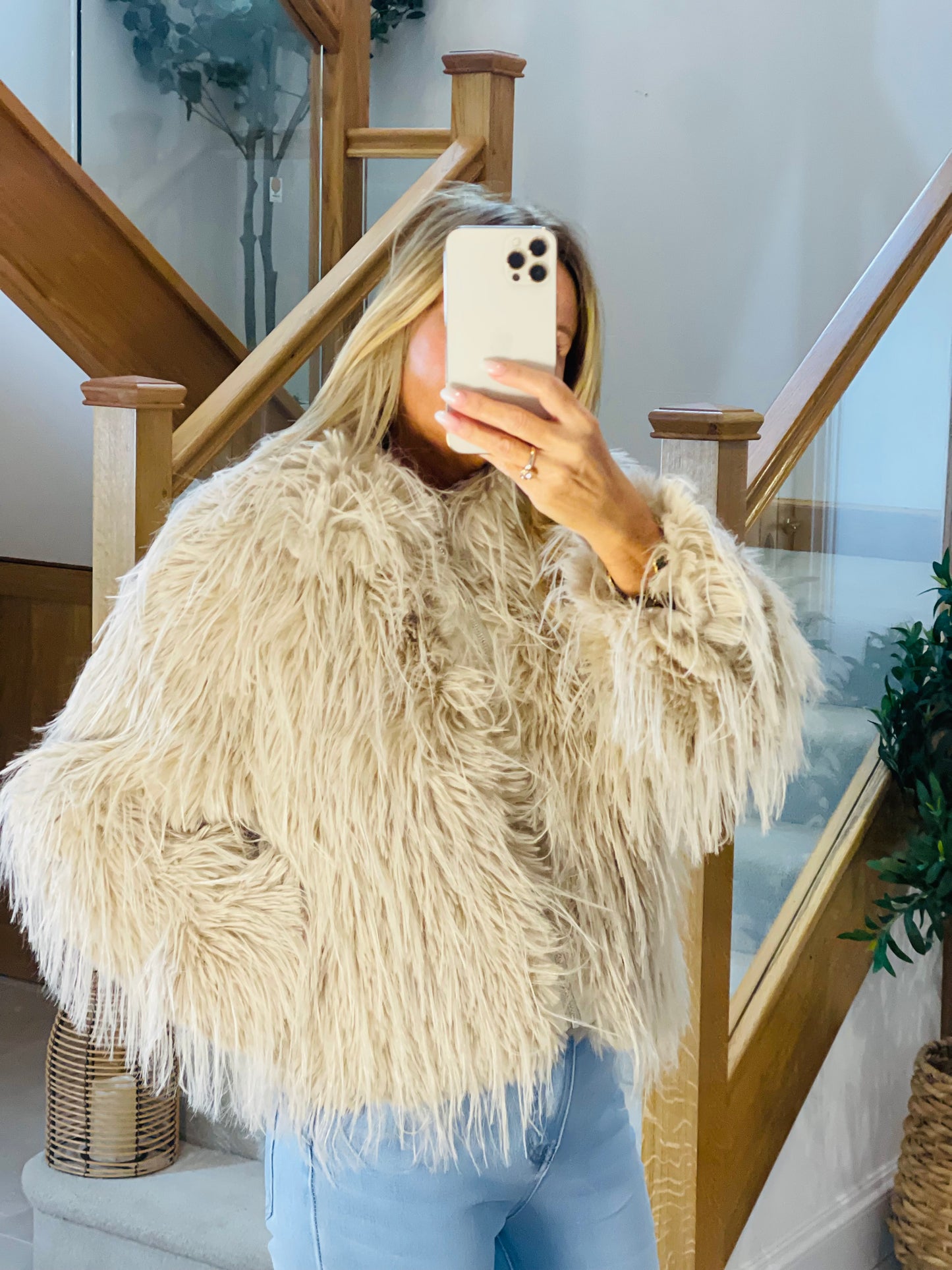 Jessica Shaggy Faux Fur Jacket