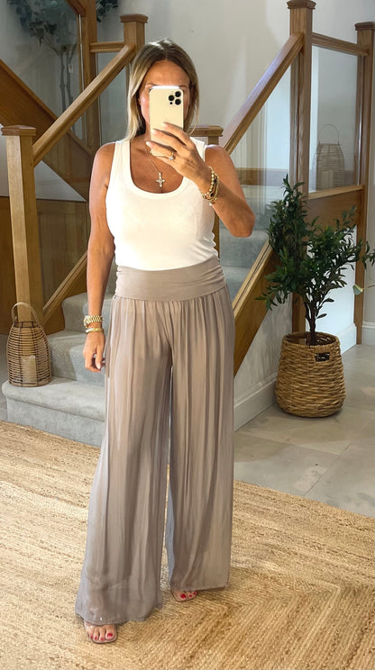 Patsy Wide Leg Silk Trouser