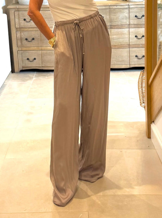 Romy Satin Feel Wide Leg Trouser