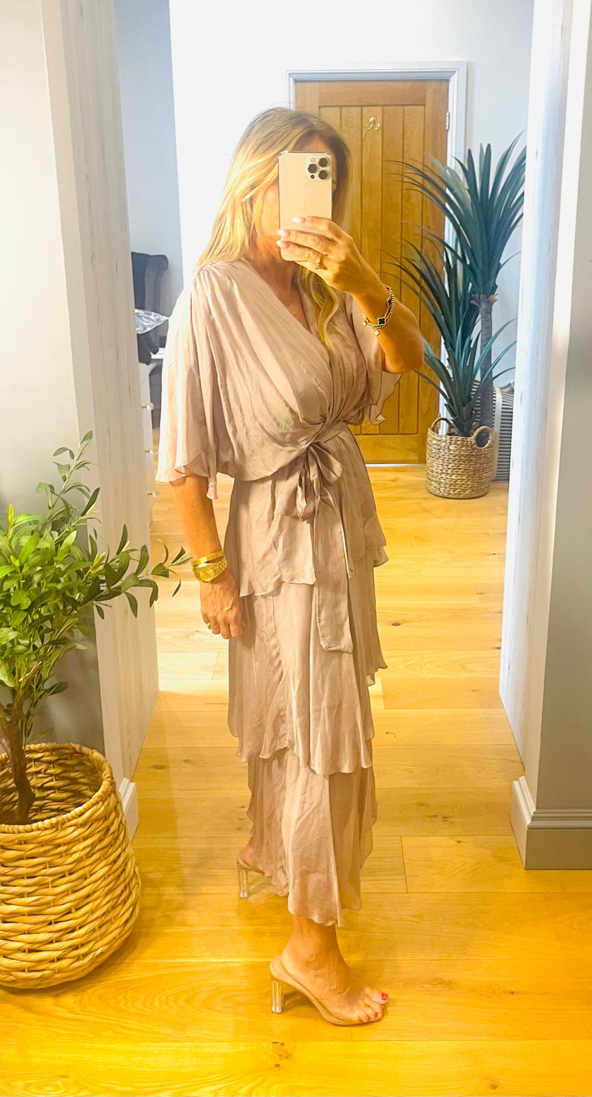 Sophia Silk Layered Dress