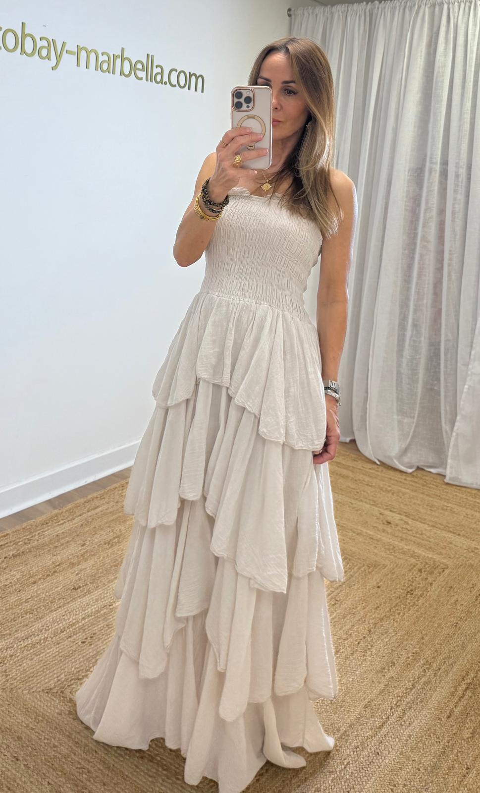 Lottie Multi Layered Bandeu Maxi Dress