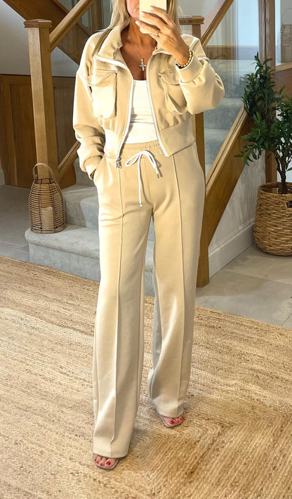 Teddy Cropped Jacket and Trouser Co-Ord