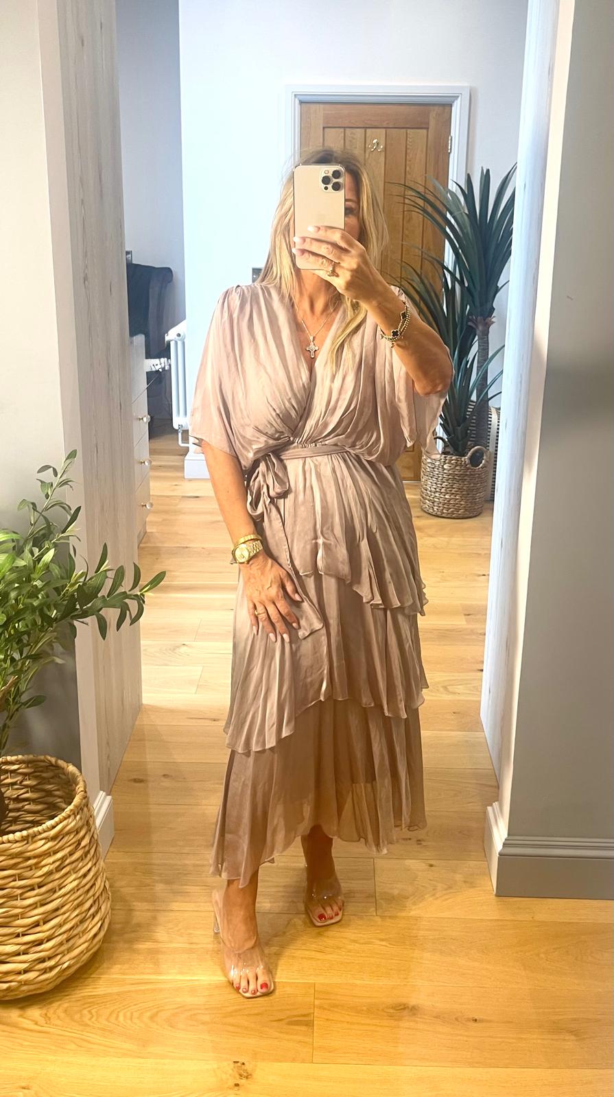 Sophia Silk Layered Dress