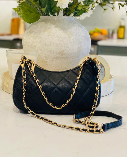 Coco Quilted Bag with Gold Chain Strap