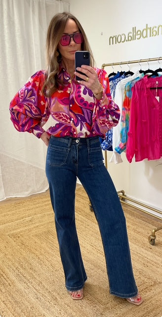 Rosa Puff Sleeve Shirt Pinks Mauves