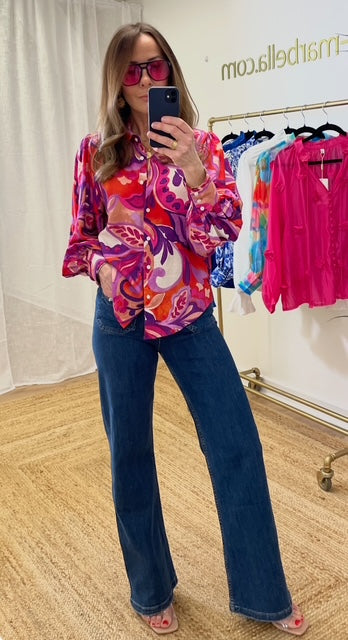 Rosa Puff Sleeve Shirt Pinks Mauves